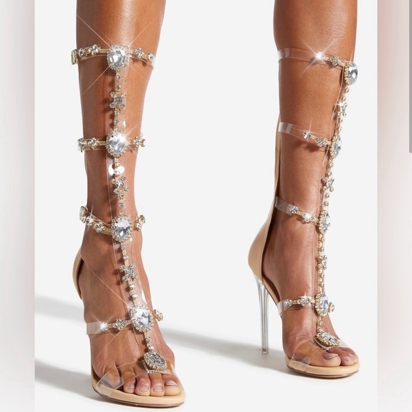 Crystal-Embellished Gladiator Heel - Picture 3 of 9